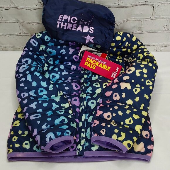 'EPIC THREADS' POSYI 'PACKABLE PALS' WATER-RESISTANT PUFFER STYLE HOODED COAT - Picture 12 of 15